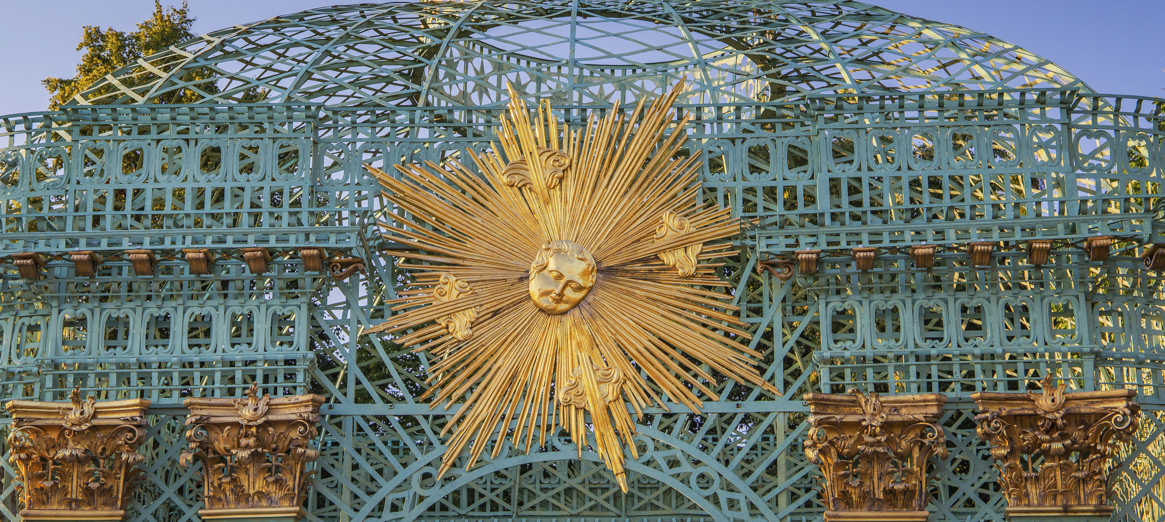 Detail der Sonnenlaube im Park Sanssouci