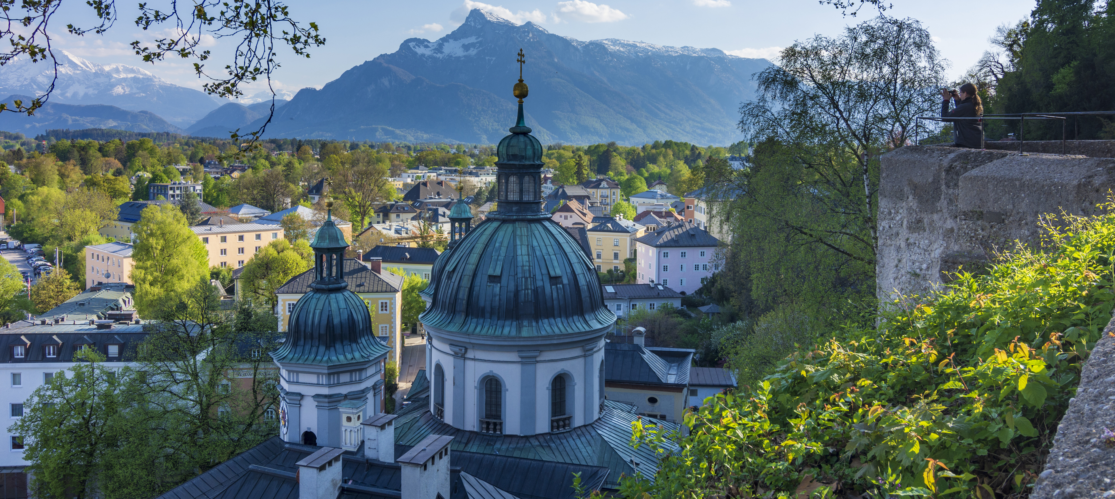 Stadt Salzburg mit dem Untersberg